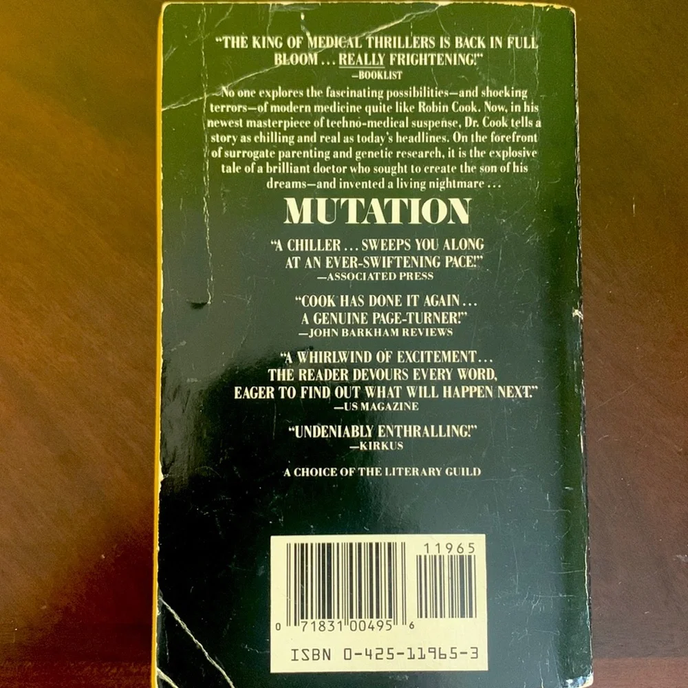 Robin Cook’s Mutation Book - Picture 2 of 3